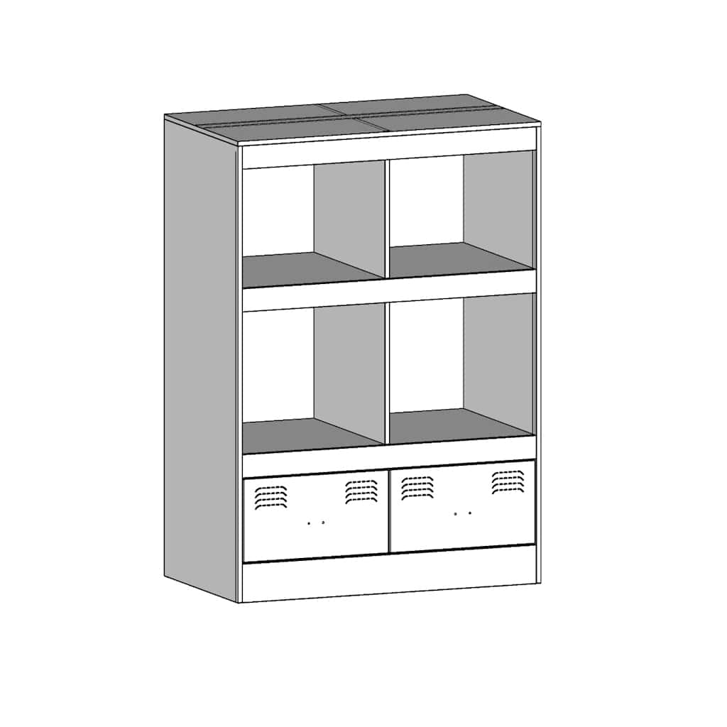 Highboard Rosa 67x39x95 cm Stahl